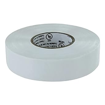 Photo 1 of (WHITE) ATERET White Electrical Tape I 60' x 3/4" x 0.07" I 10 Roll Pack I Waterproof, Flame Retardant, Strong Rubber Based Adhesive, UL Listed I Rated for Max. 600V and 80°C Use
