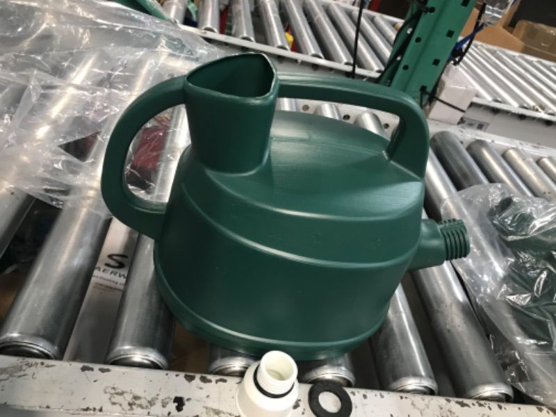 Photo 3 of 1 Gallon Watering Can with Removable Long Spout and Sprinkler Head, Green 