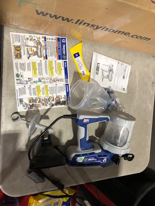 Photo 8 of **PARTS ONLY**
Graco 26D281 TrueCoat 360 Dual Speed Paint Sprayer & 17A226 FlexLiner Paint Bags, 32 oz, Spray, 3-Pack Paint Sprayer + 17A226 FlexLiner Paint Bag