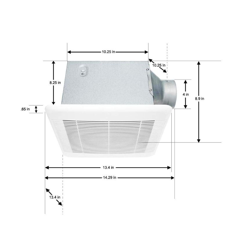 Photo 7 of (READ FULL POST) 110 CFM Ceiling Mount Roomside Installation Quick Connect Bathroom Exhaust Fan