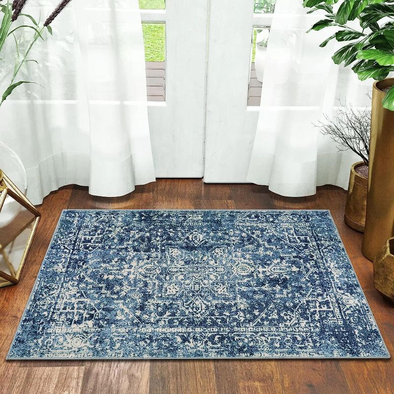 Photo 1 of *stock photo for reference* Morebes Persian Vintage Area Rug Blue