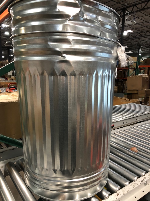 Photo 4 of **2 PACK BUNDLE**
GALVANIZED STEEL UTILITY CAN WITHOUT LID