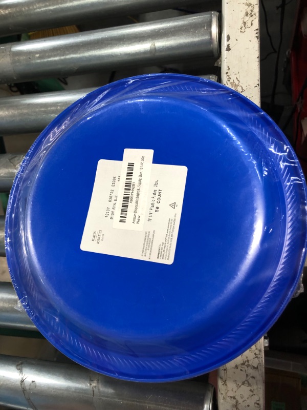 Photo 4 of Amscan Royal Blue, Big Party Pack, Round Plastic Plates 10.25", 50 Per Pack