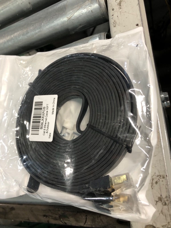 Photo 2 of Cat 8 Ethernet Cable, 30FT, 26AWG, 2000Mhz 40Gbps with Gold Plated RJ45 Connector, Shielded in Wall, Indoor&Outdoor