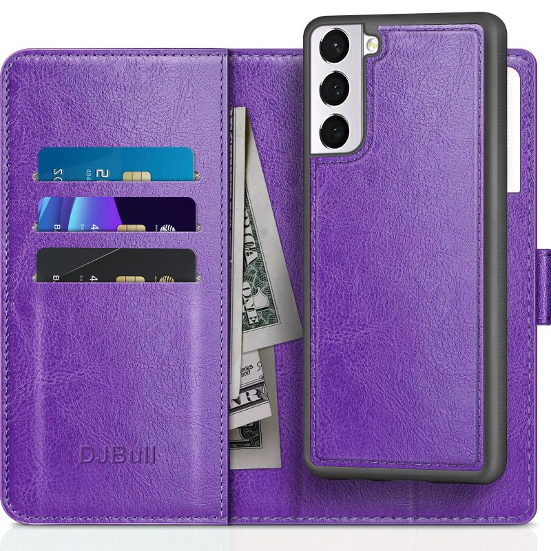 Photo 1 of  Samsung Galaxy S21 FE 2-in-1 Detachable Wallet case, Purple