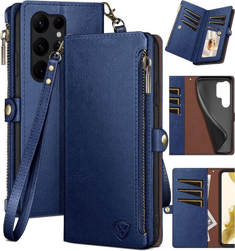 Photo 1 of  Samsung Galaxy S21 FE 2-in-1 Detachable Wallet case, Blue