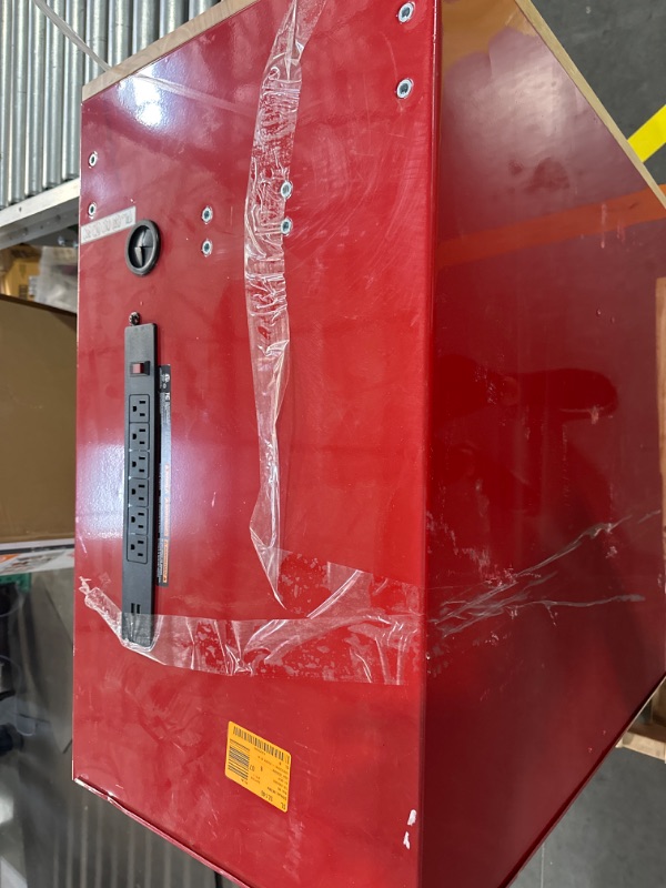 Photo 1 of 9 Drawer Heavy Duty Rolling Tool Chest with Wood Top Workbench, Ball Bearing Slides and Locking System, Tool Storage Cart with Casters and Handles, Suitable for Warehouse, Workshop, Repair Shop Red 9 Drawers Wooden Top Red