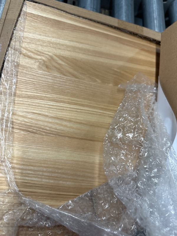 Photo 1 of Wood Wedge Rustic Floating Corner Shelf, Storage Organizer for TV Accessories, Speaker, Cable Box, for Bathroom, Kitchen, Living & Bedroom, for small Plant, Photo Frame, End Wall Mounted(Natural,13.8) Natural 13,8"