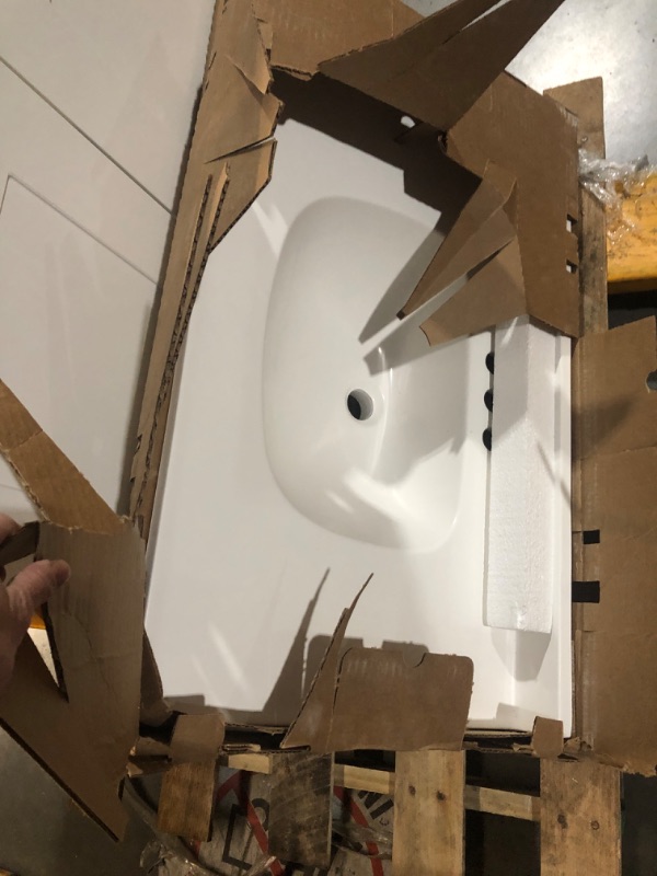 Photo 7 of **NON-REFUNDABLE**NO RETURNS**PARTS ONLY*** 
Style Selections Kirkman 24-in White Single Sink Bathroom Vanity with White Cultured Marble Top (Mirror Included)
Item #4953228 | Model #C52124M-SS