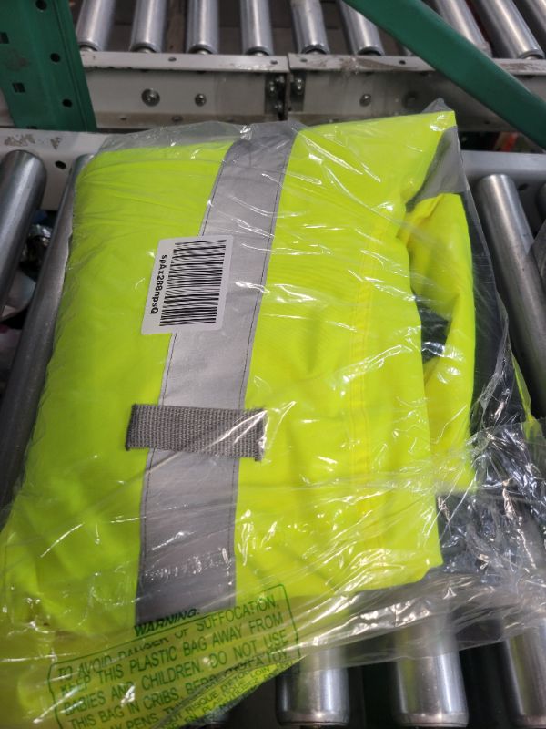Photo 1 of Ergodyne Standard 4-in-1 Hi-Vis Winter Jacket Parka Black Bottom, Lime, X-Large