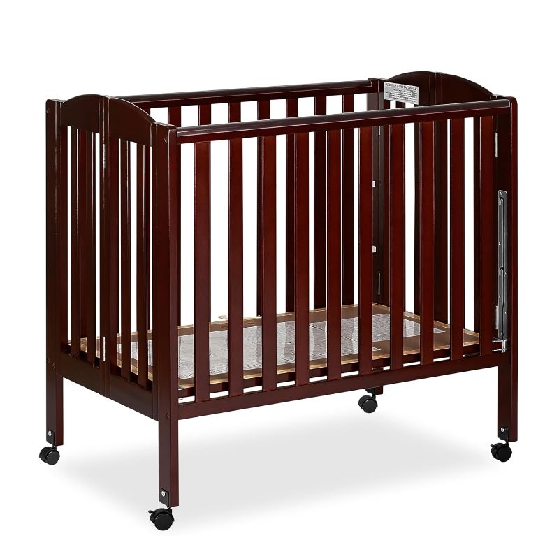 Photo 1 of **NON REFUNDABLE PARTS ONLY INCOMPLETE ITEM**
3 in 1 Portable Folding Stationary Side Crib in Espresso, Greenguard Gold Certified , 41x26x40 Inch (Pack of 1)