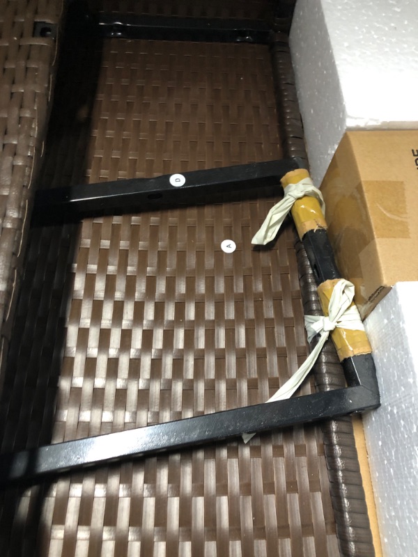 Photo 1 of (partial item)(box 1 of 2) homestyles 6800-60 Loveseat, Brown Beige / Brown Loveseat