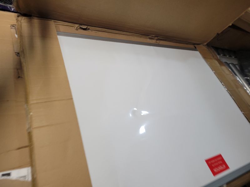 Photo 2 of **DENTS ON BOARD** SEE PICS FOR DAMAGE**VIZ-PRO Dry Erase White Board/Magnetic Foldable Whiteboard, 48 X 36 Inches, Silver Aluminium Frame