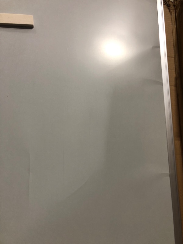 Photo 5 of **DENTS ON BOARD** SEE PICS FOR DAMAGE**VIZ-PRO Dry Erase White Board/Magnetic Foldable Whiteboard, 48 X 36 Inches, Silver Aluminium Frame