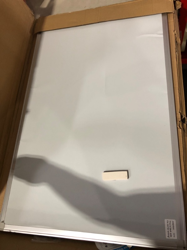 Photo 3 of **DENTS ON BOARD** SEE PICS FOR DAMAGE**VIZ-PRO Dry Erase White Board/Magnetic Foldable Whiteboard, 48 X 36 Inches, Silver Aluminium Frame