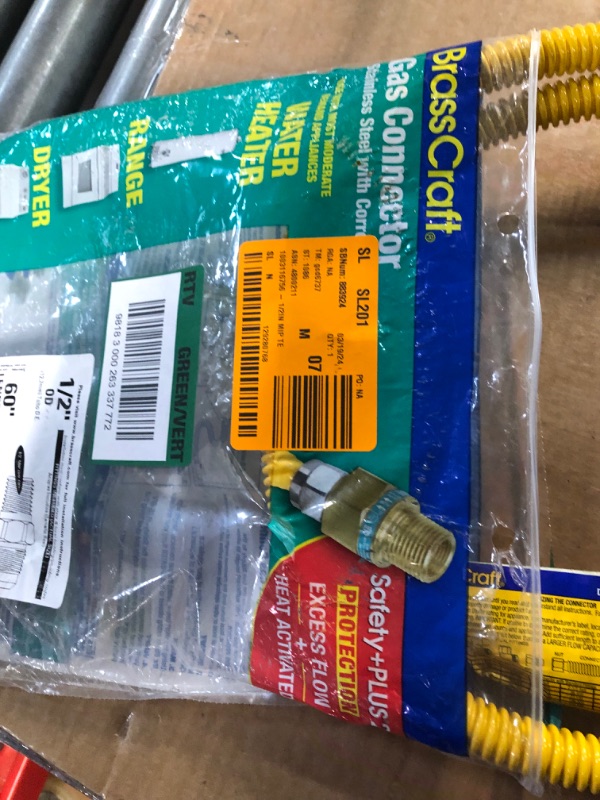 Photo 3 of 1/2 in. MIP x 1/2 in. MIP x 48 in. Gas Connector (3/8 in. O.D.) with Safety+Plus2 Thermal Excess Flow Valve (28,300 BTU)