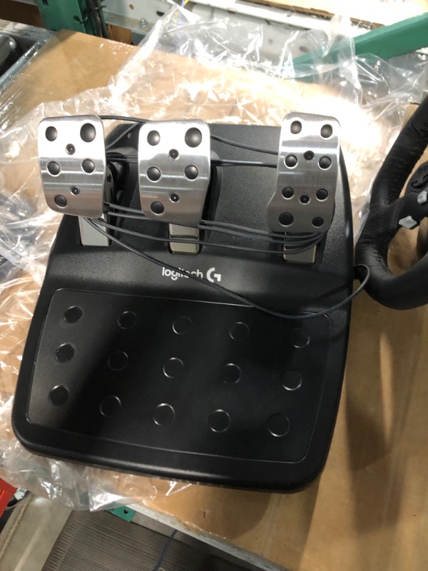 Photo 1 of Logitech G920 Driving Force Racing Wheel and Floor Pedals, Real Force Feedback, Stainless Steel 