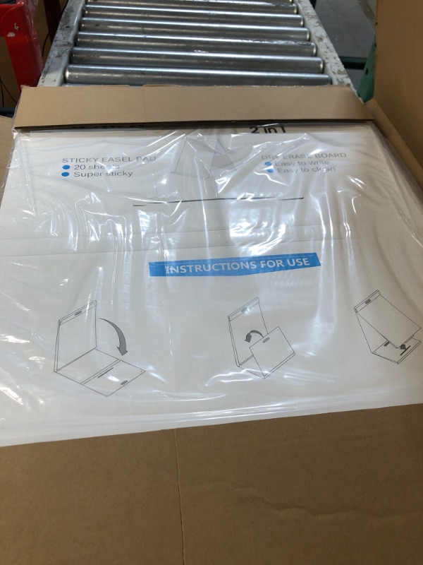 Photo 1 of 4-Pack Tabletop Sticky Easel Pad and Dry Erase Board 2 in 1, 20 x 23 inches, 20 Sheets/Pad, Portable Easel Stands for Teachers, Ideal for Training, Presentation, Meetings, Kids Doodling