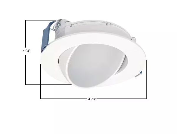 Photo 2 of (READ FULL POST) HALO HLA406VWFL9FS1EMWR HLA 4 in. Color Selectable Canless Wide Beam Adjustable Gimbal Integrated Kit LED Recessed Trim, Round, White & HLA 4 in. Color Selectable Canless Recessed Narrow Beam Kit + LED Kit