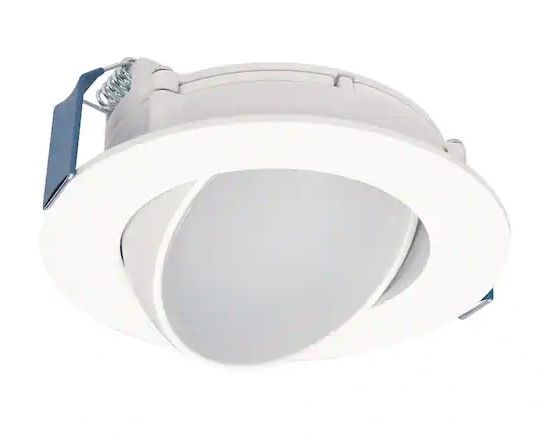 Photo 1 of (READ FULL POST) HALO HLA406VWFL9FS1EMWR HLA 4 in. Color Selectable Canless Wide Beam Adjustable Gimbal Integrated Kit LED Recessed Trim, Round, White & HLA 4 in. Color Selectable Canless Recessed Narrow Beam Kit + LED Kit