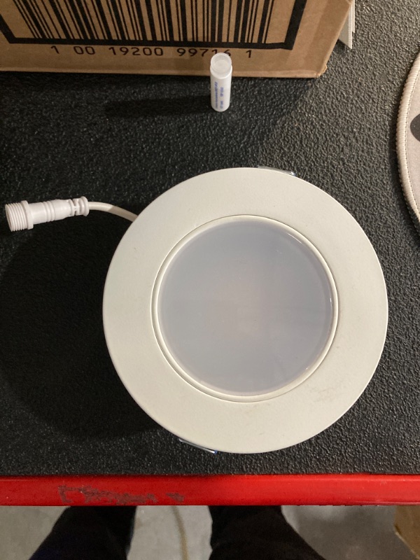 Photo 3 of (READ FULL POST) HALO HLA406VWFL9FS1EMWR HLA 4 in. Color Selectable Canless Wide Beam Adjustable Gimbal Integrated Kit LED Recessed Trim, Round, White & HLA 4 in. Color Selectable Canless Recessed Narrow Beam Kit + LED Kit