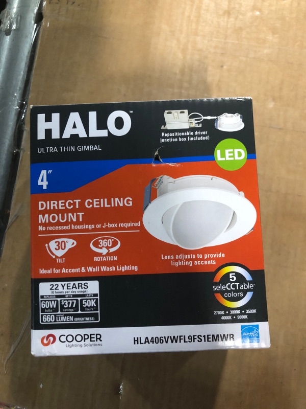 Photo 5 of (READ FULL POST) HLA Series 4 in. Adjustable CCT Canless IC Rated Dimmable Indoor, Outdoor Integrated LED Recessed Light Gimbal Trim
