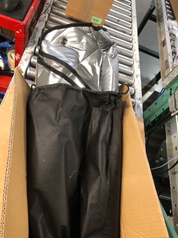 Photo 1 of 4 Layers Windshield Sun Shade Set Compatible with 2019-2023 Ram 2500/3500 Standard Cab. Foldable 4MM Thick Reflective Aluminum Film Car Window Sunshade. Keep Cooling