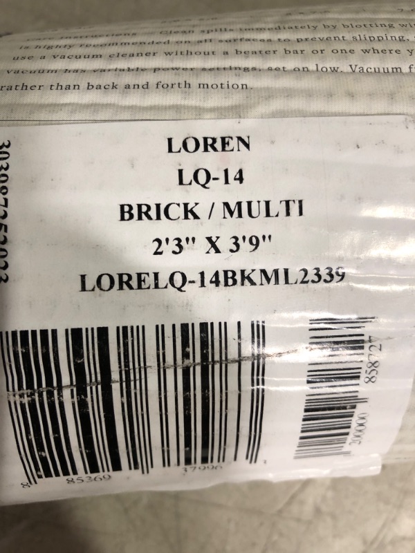 Photo 3 of (2'3'' x 3'9'') Loloi II Loren Collection LQ-14 Brick / Multi, Traditional