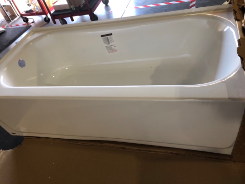 Photo 7 of (MINOR DAMAGE/ SEE NOTES) maui porcelain enameled comfort bathtub 60"L X 30"W X 16-5/8"H