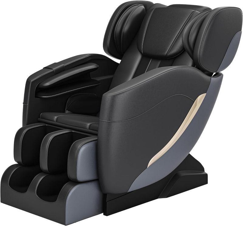 Photo 1 of 
2024 Massage Chair, Full Body Zero Gravity Massage Chair with Foot Rollers, 8 Fixed Massage Roller, Heater, Bluetooth Speaker, Black and Gray