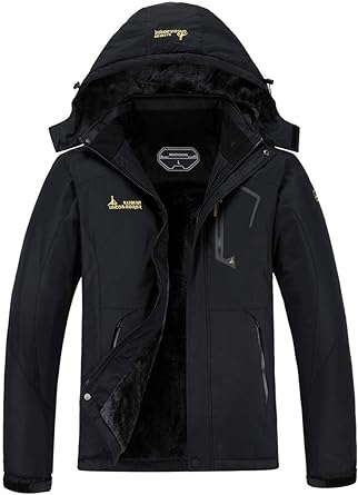 Photo 1 of MOERDENG Men's Waterproof Ski Jacket Warm Winter Snow Coat Mountain Windbreaker Hooded Raincoat (size L)