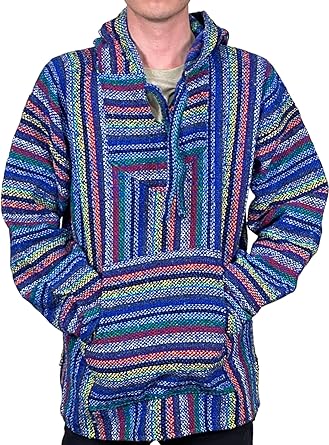 Photo 1 of Baja Hoodie Drug Rug Surfer Poncho Pullover Sweater Unisex… (size small)