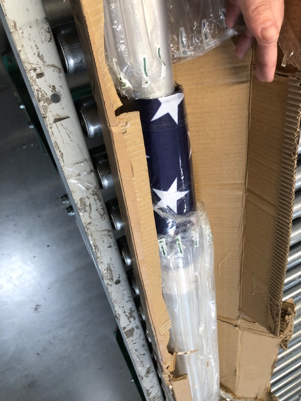 Photo 1 of 20FT Telescoping Flag Pole Kit, Heavy Duty 16 Gauge Aluminum Outdoor In Ground Flag Poles with 3x5 USA Flag, for Residential or Commercial,Garden,Yard Flag Poles
