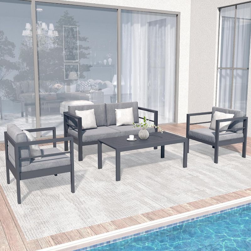 Photo 1 of ****NON REFUNDABLE PARTS ONLY PARTIAL SET**
Outdoor Aluminum Furniture Set - 4 Pieces