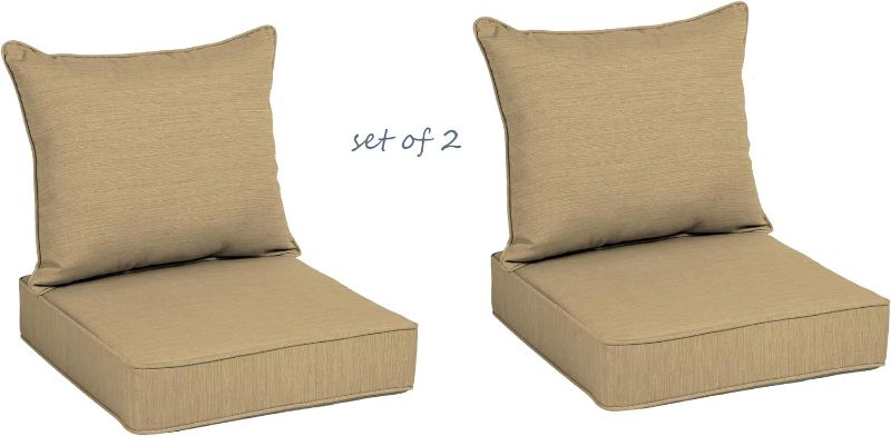 Photo 1 of (similar to stock photo) 
Deep Seat Patio Chair Cushion (Set of 2) --Blue aqua color