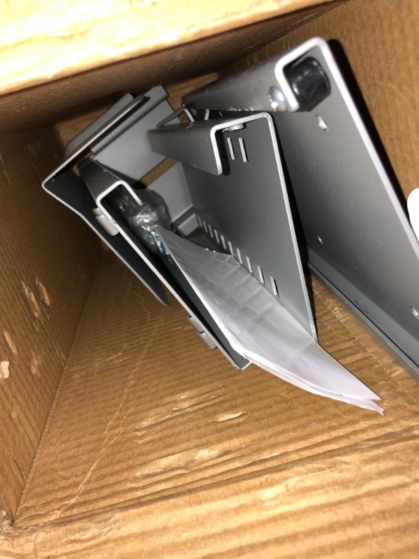 Photo 1 of CPU2 under desk steel cpu holder swivels 360 slides in and out pc tower mount cage holder ergonomic standing desk accessory desk organization de clutter metal adjustable height width gray
