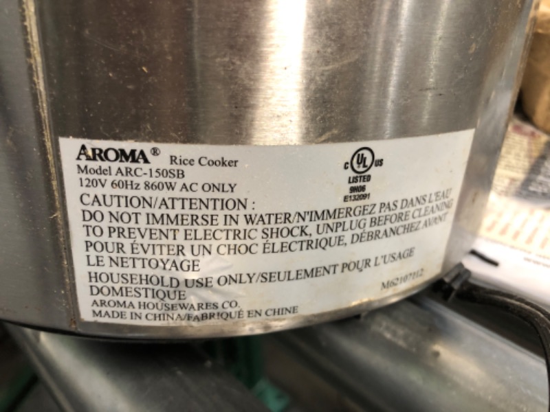 Photo 2 of (minor Damage, Missing a piece) (NO RETURNS) 
Aroma ARC-150SB 20-Cup (Cooked) Digital Cool-Touch Rice Cooker, Food Steamer and Slow Cooker