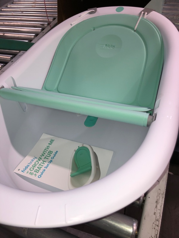 Photo 2 of 4-in-1 Grow-with-Me Bath Tub by Frida Baby Transforms Infant Bathtub to Toddler Bath Seat with Backrest for Assisted Sitting in Tub