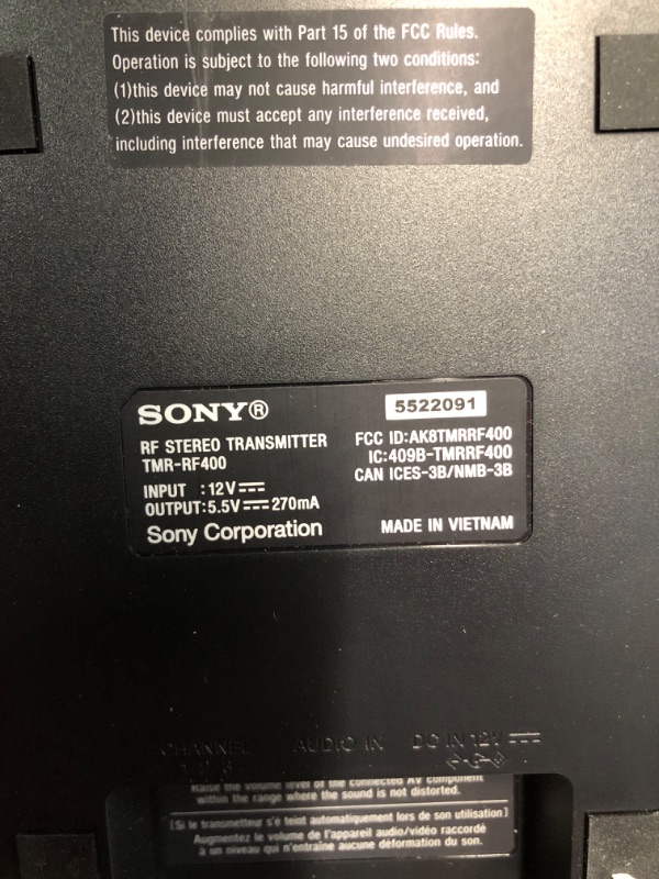 Photo 2 of Sony RF400 Wireless Home Theater Headphones for Watching TV (WHRF400)