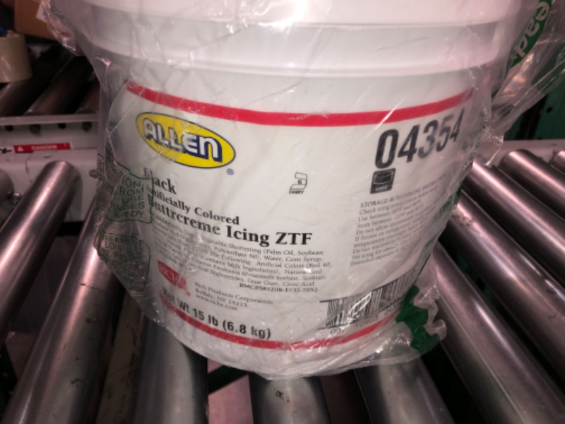 Photo 3 of (SIMILAR TO STOCK PHOTO) 
Rich's JW Allen Pre-Whipped, BLACK  Buttrcreme Icing ZTF, 15lb Pail