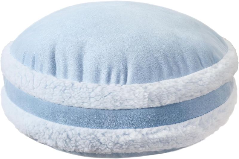 Photo 1 of (SIMILAR TO STOCK PHOTO)
Round Throw Pillow 16x16 Macaron Down-Like Polyester Filling Super Soft Ultra Fluffy Feather-Like Touching Round Floor Pillow 40x40cm Home Décor Circle Cushion for Couch, Light Blue 1 Piece