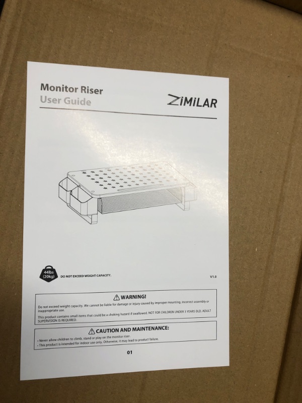 Photo 1 of Zimilar Monitor Stand Riser with Drawer, Monitor Riser with Side Storage Pockets for Desk, Metal Monitor Stand for Laptop, PC Screen, Printer, iMac, Computer Monitor Stand for Home Office