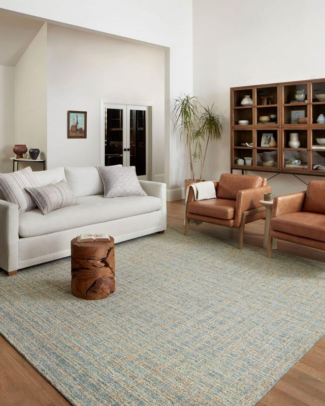 Photo 1 of (NON-REFUNDABLE) Loloi Chris Loves Julia Polly Collection POL-06 Spa/Ivory 7'-9" x 9'-9" Area Rug Spa / Ivory 7'-9" x 9'-9" **STOCK PHOTO ITEM SIMILAR**