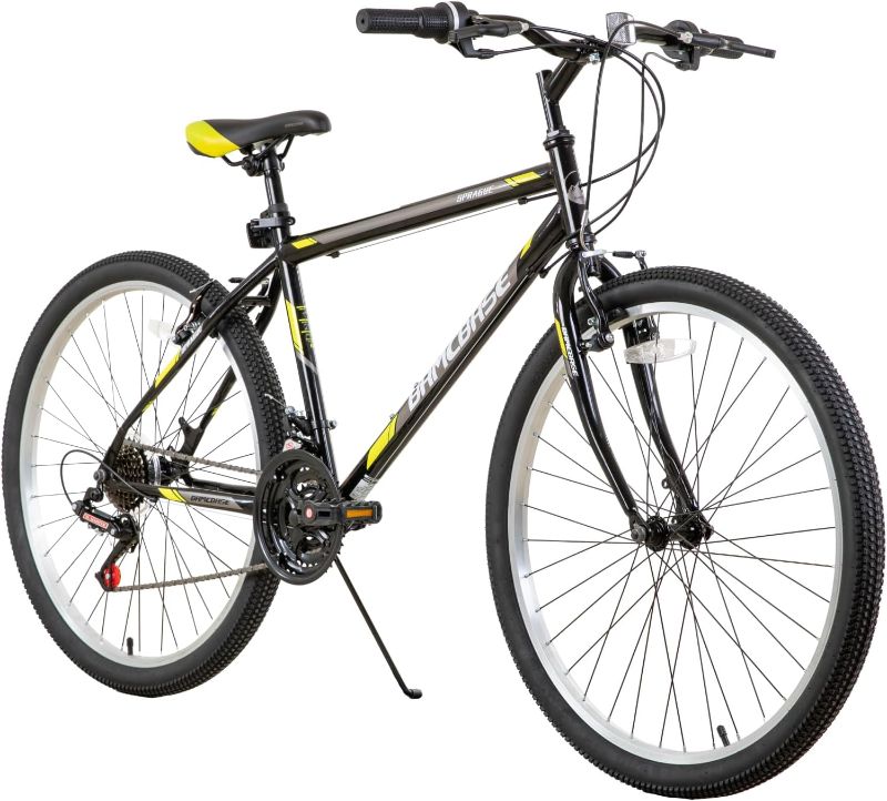 Photo 1 of ***USED - NOT ASSEMBLED - LIKELY MISSING PARTS - UNABLE TO VERIFY FUNCTIONALITY***
Hiland 26 Inch Women’s Mountain Bike, 21 Speed Steel Frame Adult Bicycle, Man MTB Bikes with Suspension Fork, Green Yellow Black