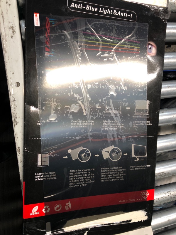 Photo 1 of Computer Privacy Screen Protector 21.5 Inch with Hp Dell Acer Asus Samsung LG and More, Removable Security Shield Filter for 16:9 Aspect Ratio Monitor Like ViewSonic Sceptre AOC Koorui BenQ and More 21.5 Inch - 16:9 Aspect Ratio