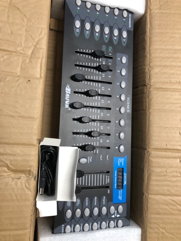 Photo 3 of DMX Controller 192 DMX 512 Controller for DJ Lights DMX Console Stage Light Controller for Light Shows, DJs Party Disco Pub Night Club Bars and Moving Heads