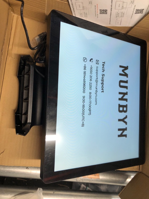 Photo 4 of MUNBYN POS Touch Screen Monitor 17-inch 400 nits Flat Capacitive LED Touchscreen Monitor POS System for Retail Kitchen POS Monitor No Driver Required Support Windows Linux Raspberry Pi VGA/HDMI Input