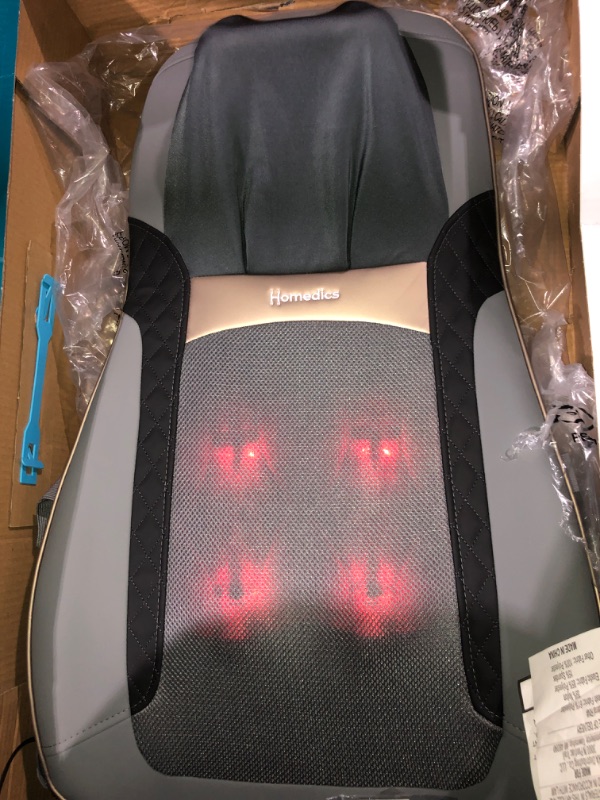 Photo 1 of (READ FULL POST) HoMedics Shiatsu Elite II Massage Cushion with Soothing Heat 2 Back Massage Styles, 3 Massage Zones, Spot Massage, Controller and Chair Straps