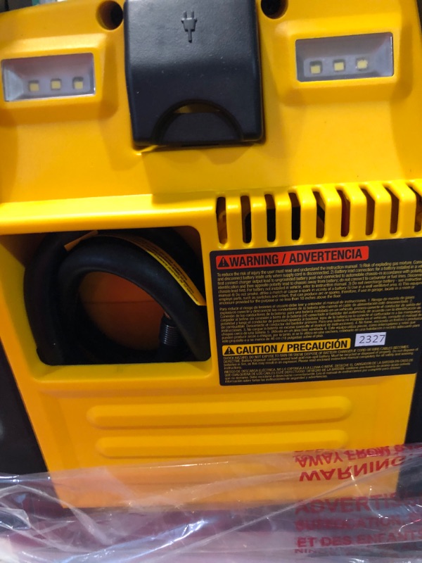 Photo 6 of DEWALT DXAEJ14-Type2 Digital Portable Power Station Jump Starter - 1600 Peak Amps with 120 PSI Compressor, AC Charging Cube, 15W USB-A and 25W USB-C Power for Electronic Devices 1600 Amps