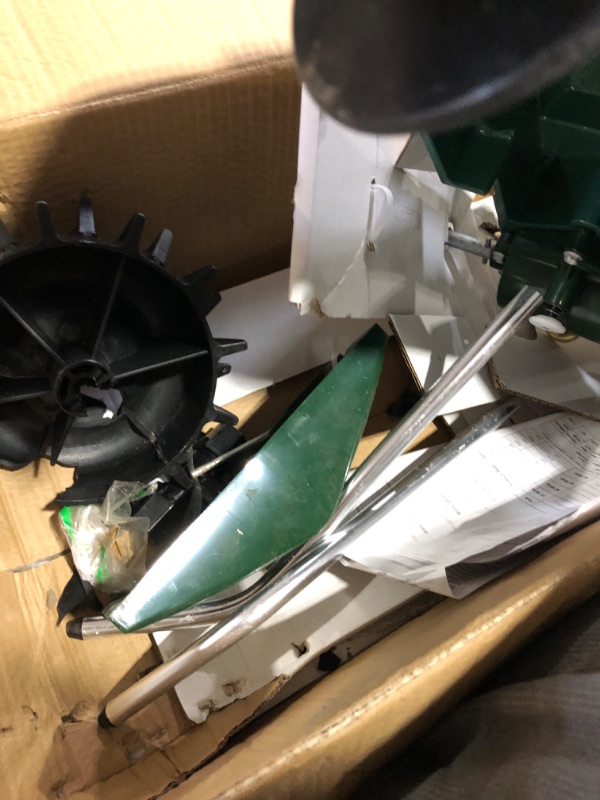 Photo 3 of **MAJOR DAMAGE TO WHEEL, NEEDS TO BE REPLACED-UNKNOWN IF MISSING PIECES**
Orbit 58322 Traveling Sprinkler, Green